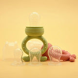 Chupo de fruta con mordedor, estuche y 3 boquillas