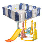 Combo de corral plegable y mini parque en color azul