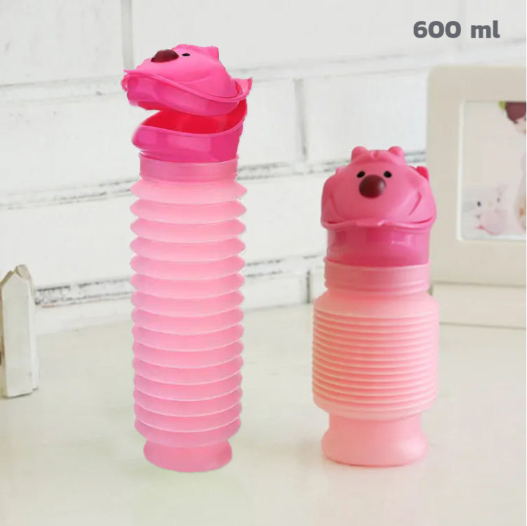 Orinal botella plegable, color rosa
