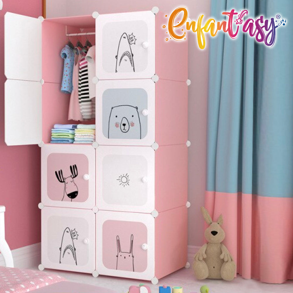 Armario organizador, color rosa, vista 16