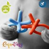 Set Mordedor Comotomo Rascaencias En Silicona Libre Bpa X2