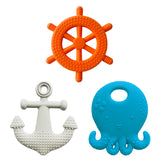 Llamadientes Mordedor Rasca Encias Bebe Silicona X 3