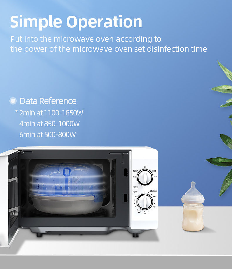 Esterilizador De Microondas A Vapor Para Teteros y Biberones