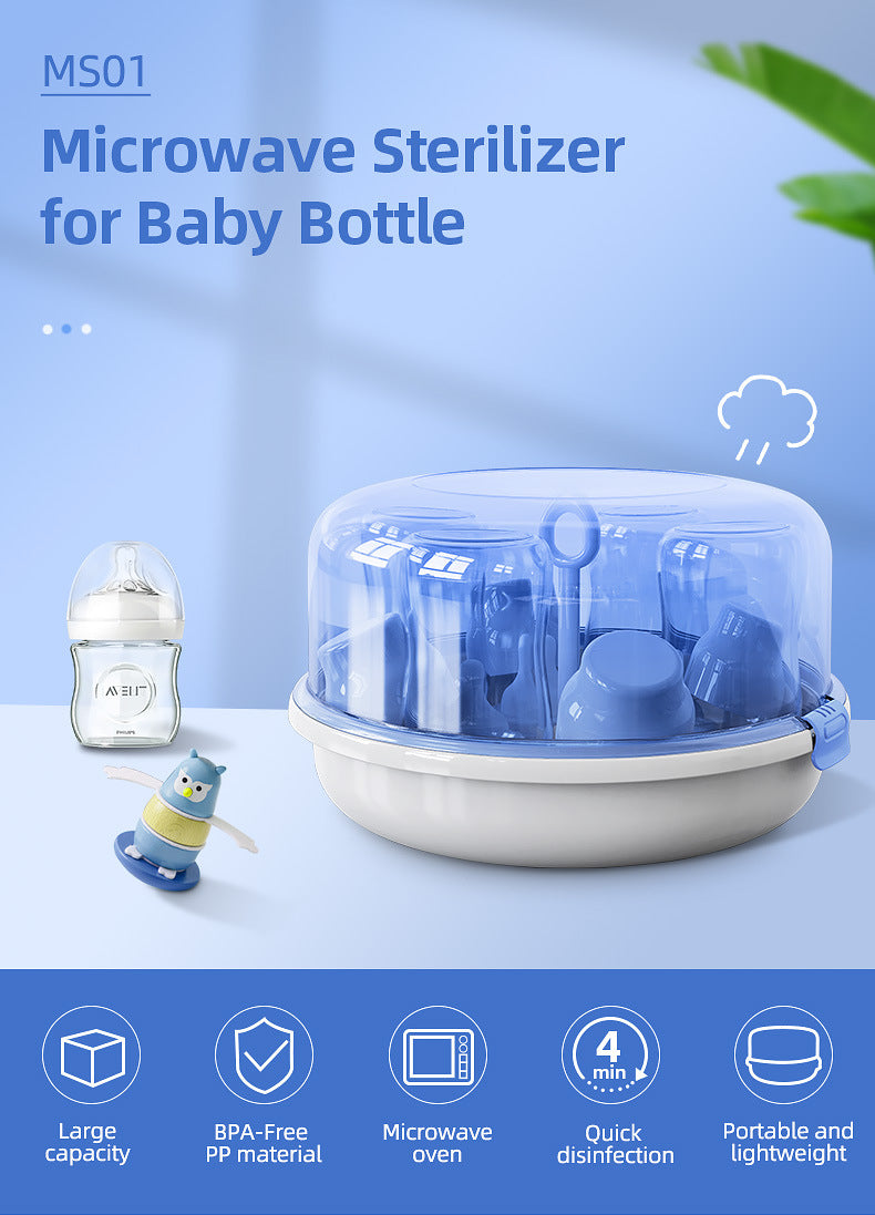 Esterilizador De Microondas A Vapor Para Teteros y Biberones