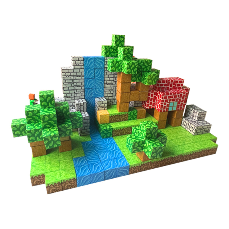 Bloques Magnéticos Estilo Minecraft para Niños