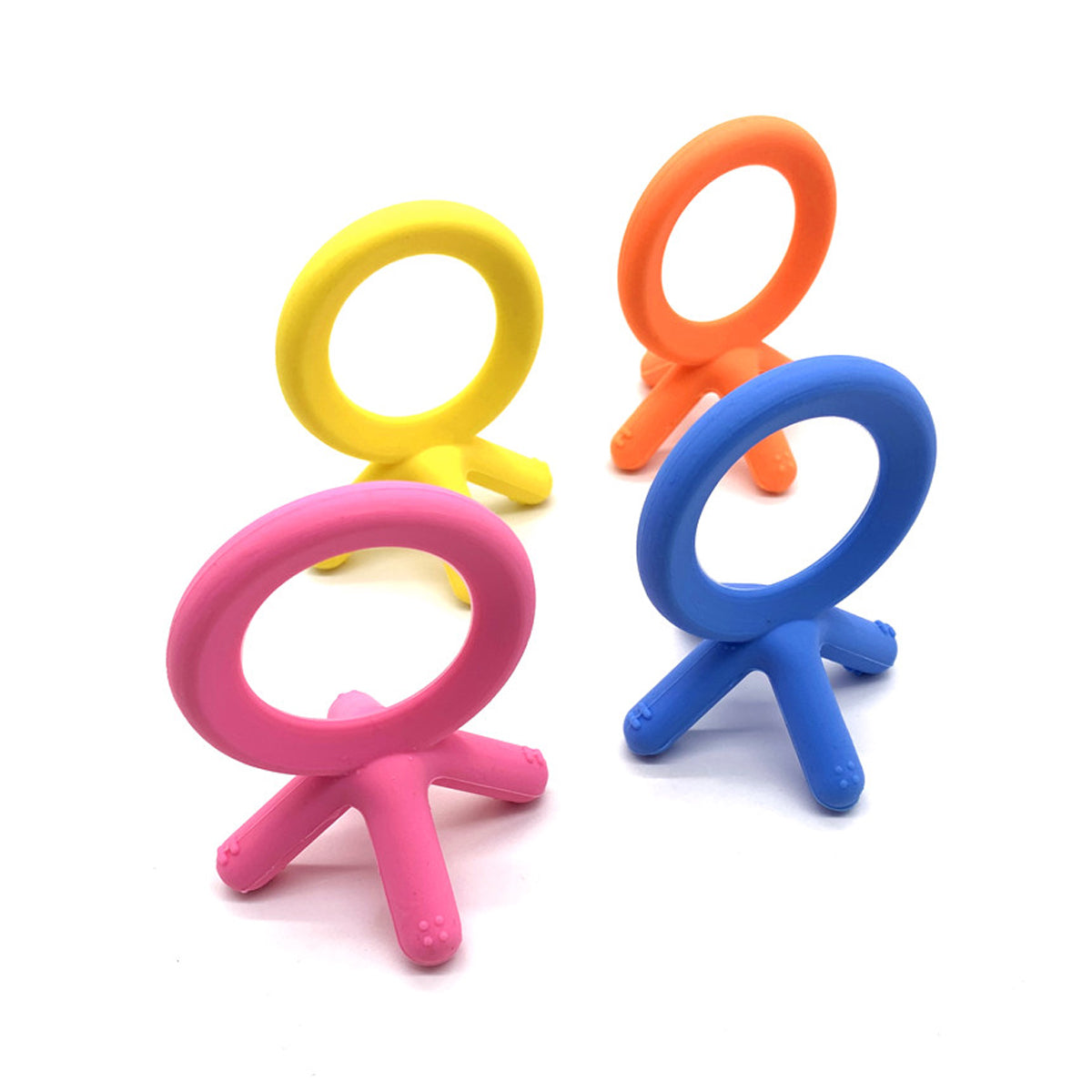 Set Mordedor Comotomo Rascaencias En Silicona Libre Bpa X2