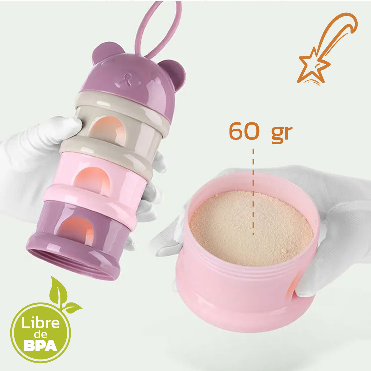 Dispensador Contenedor Porta Leche Fórmula Cereal