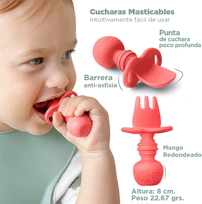 Tenedor y cuchara antiahogo