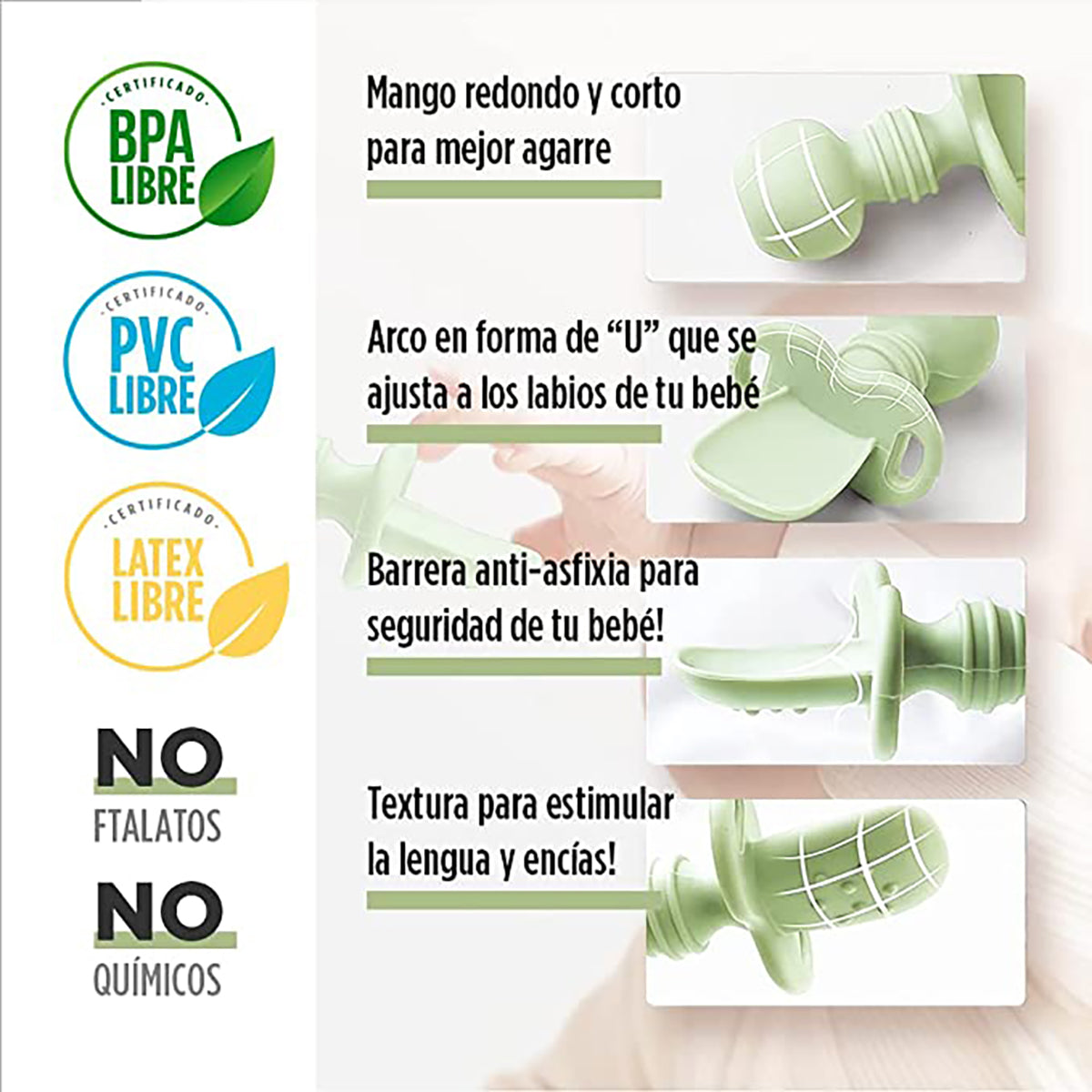 Tenedor y cuchara antiahogo