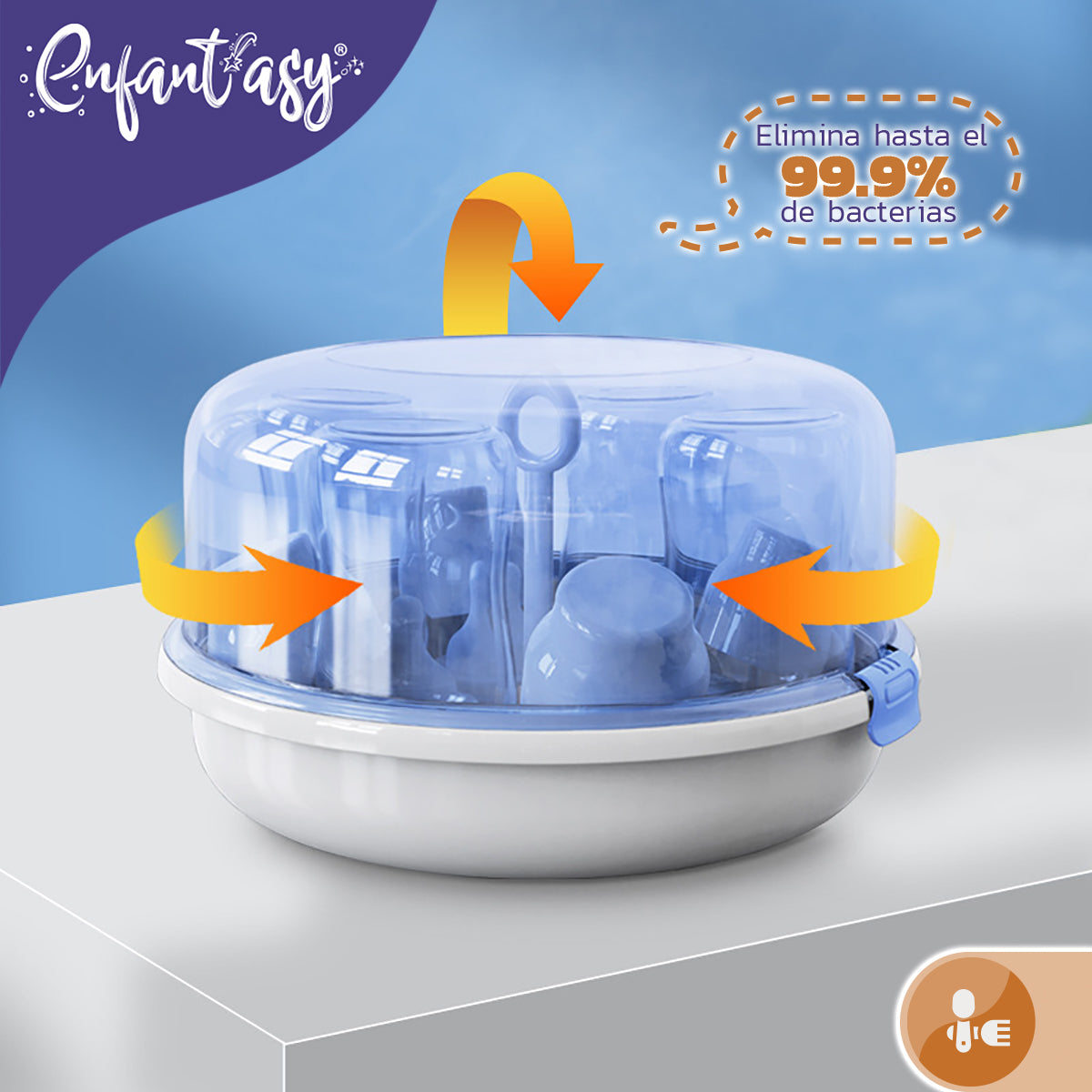 Esterilizador De Microondas A Vapor Para Teteros y Biberones