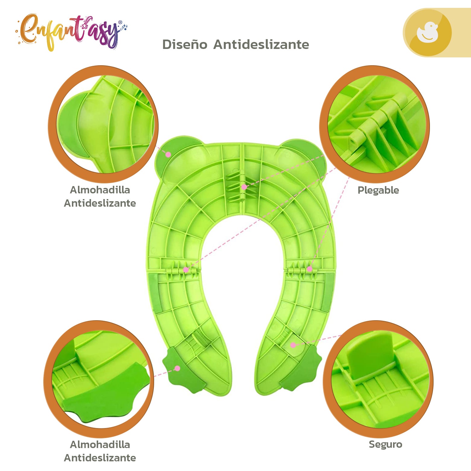 Reductor plegable de viaje para niños