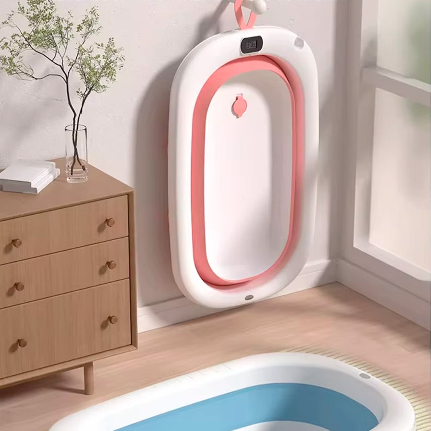 Tina plegable con termometro