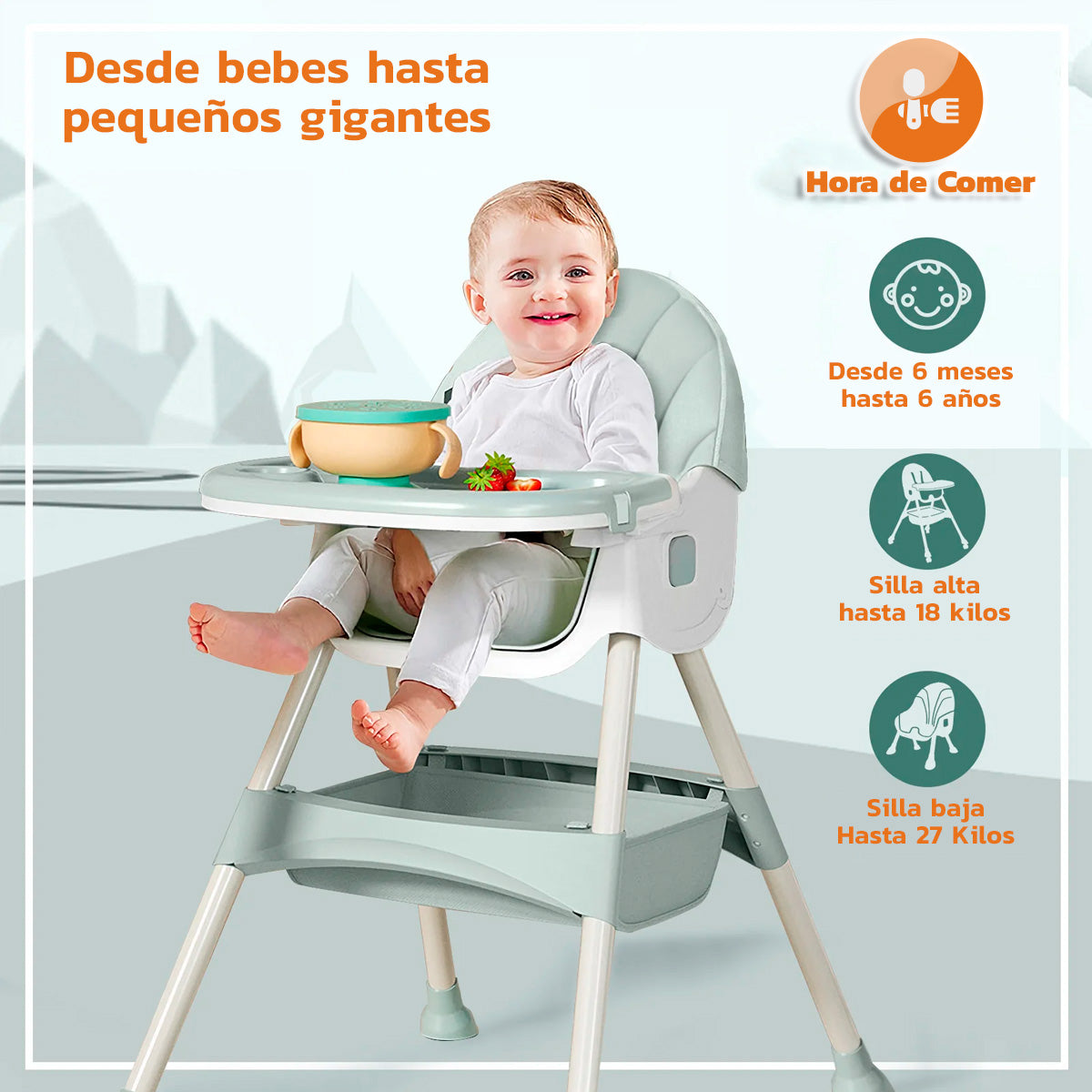 Silla Comedor 4 en 1