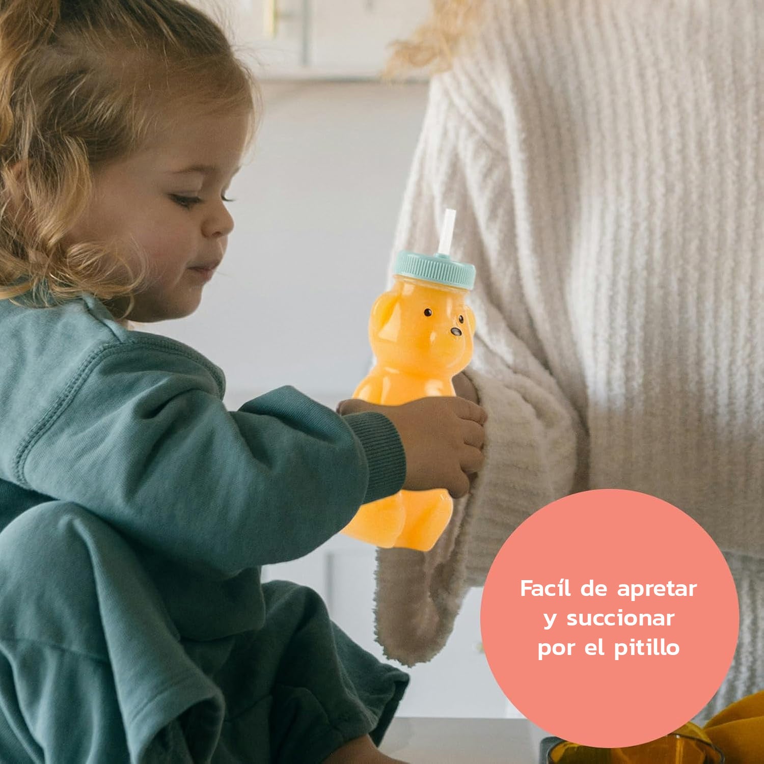Botella entrenadora para bebe osito