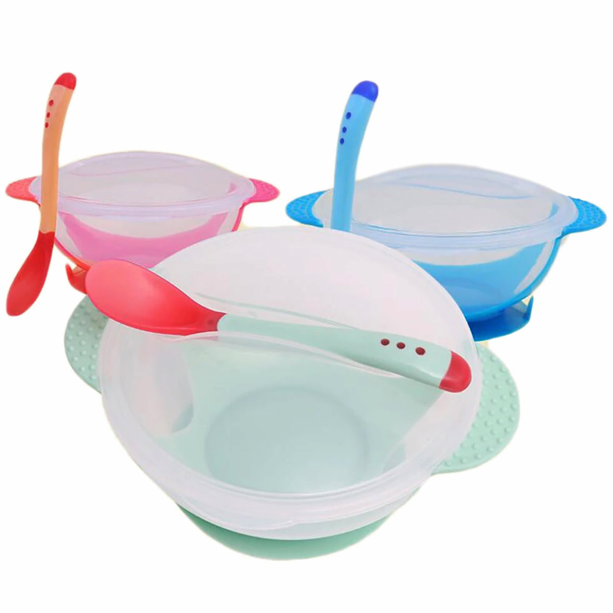 Bowl Antiderrame con Tapa y Cuchara