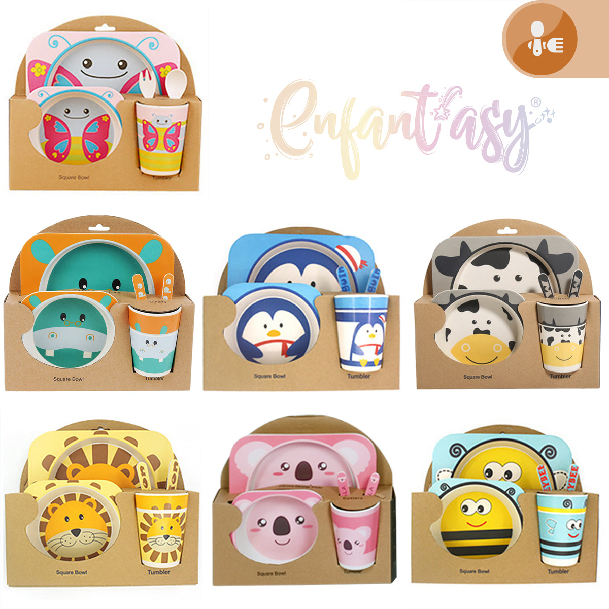 Set Vajilla en Bambú