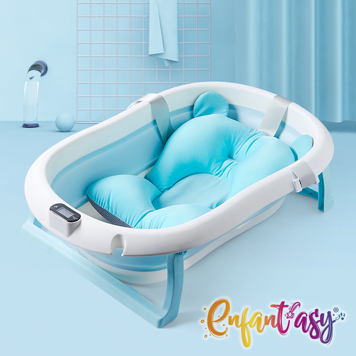 Tina plegable con termometro