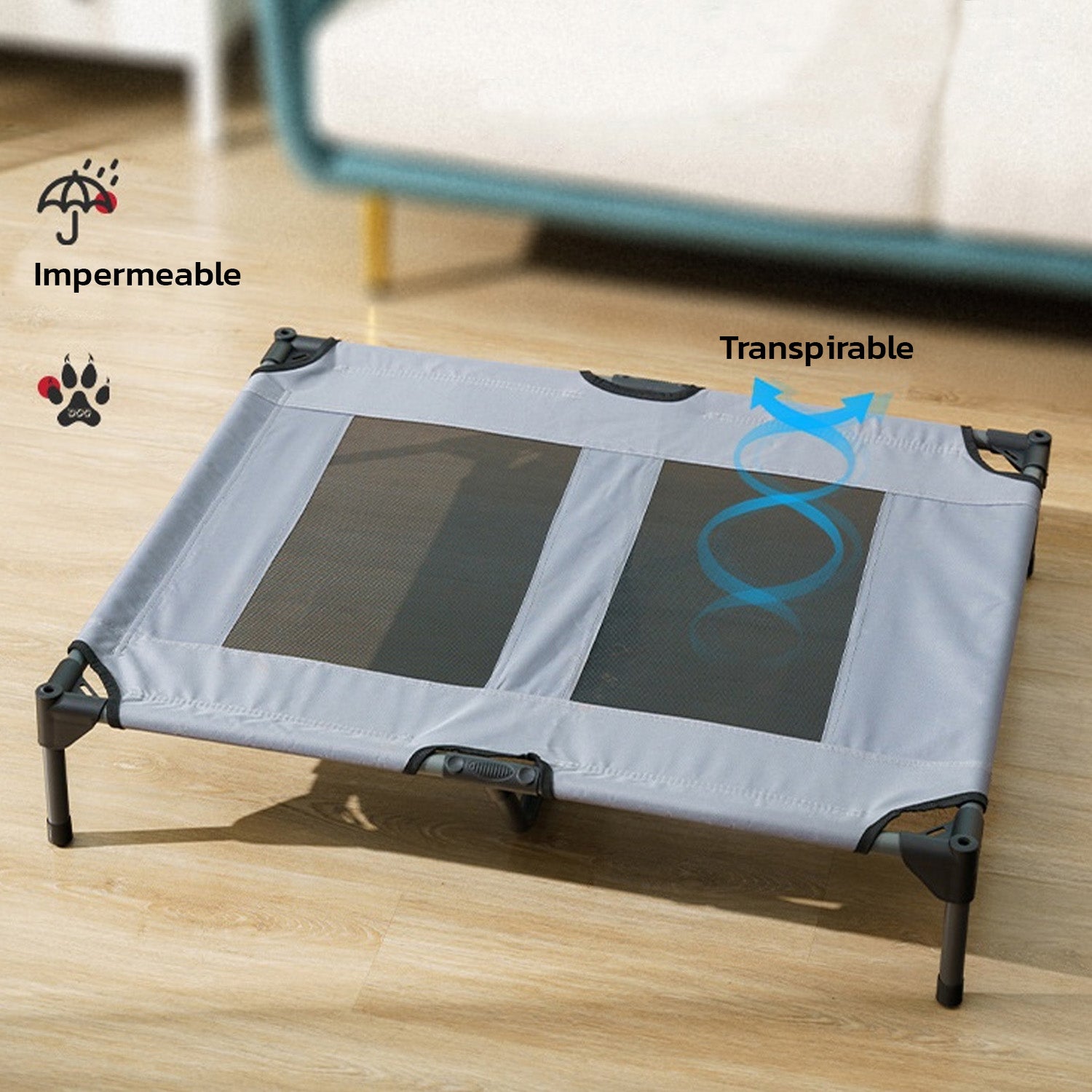 Cama elevada mascotas