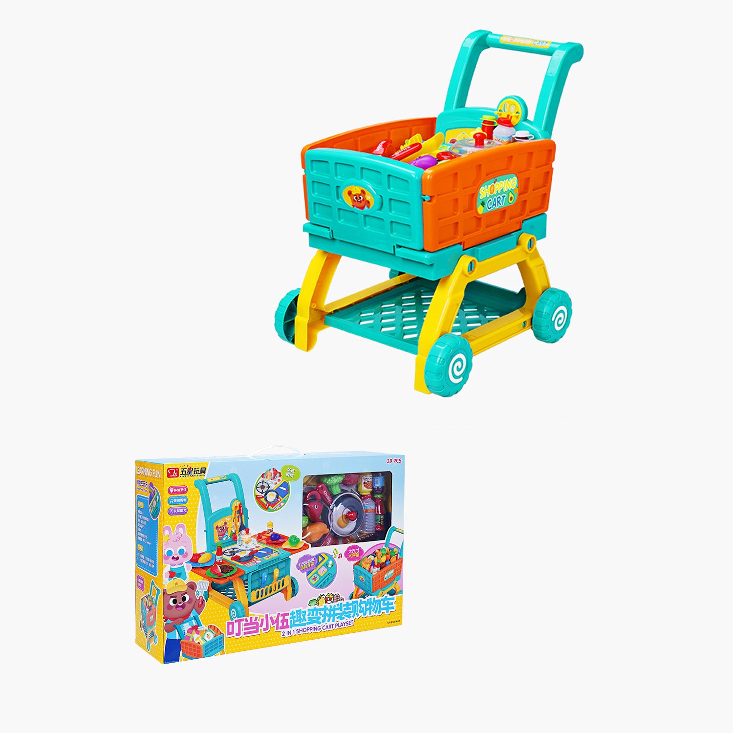 Carrito de mercado-cocinita 2 en 1