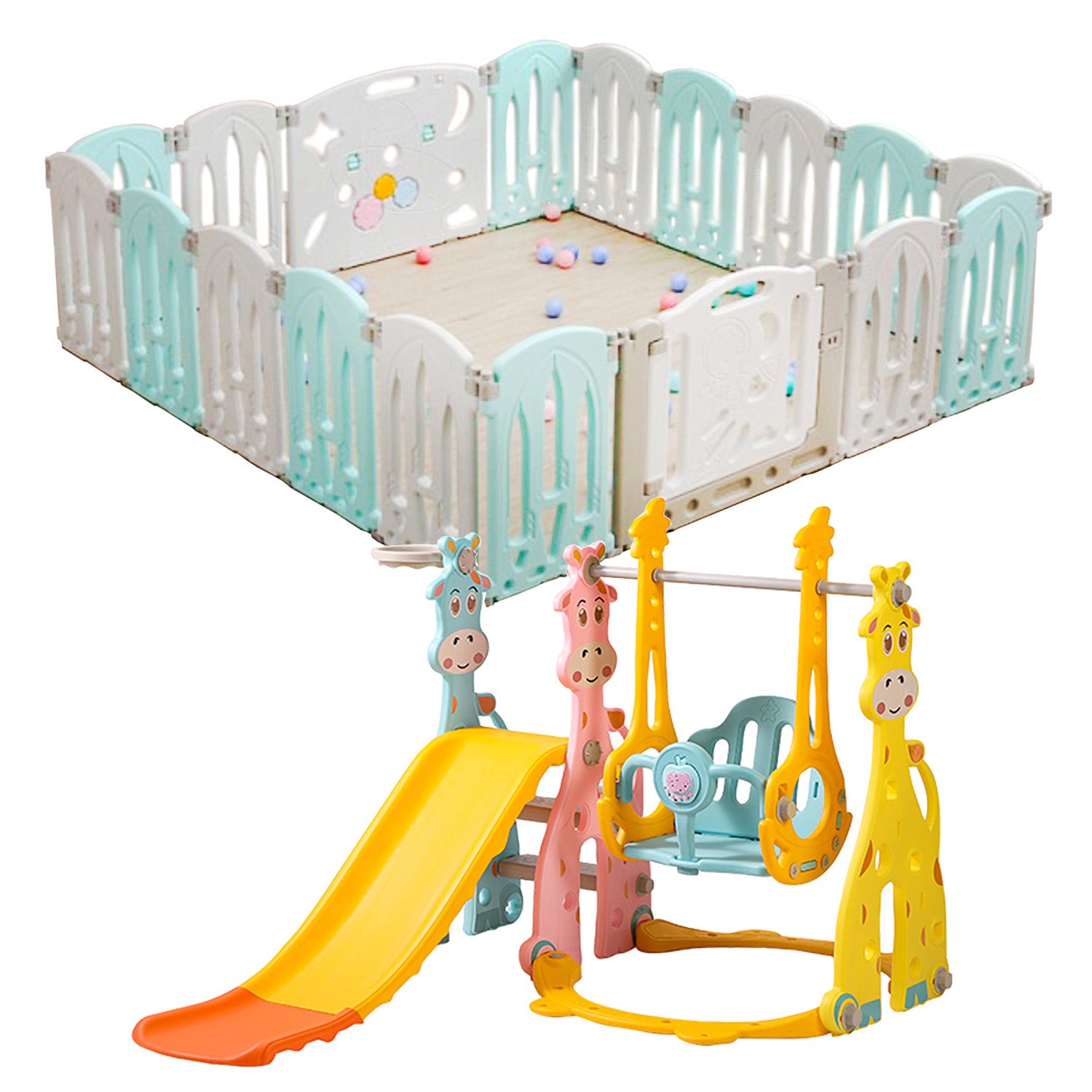 Combo corral plegable y mini parque