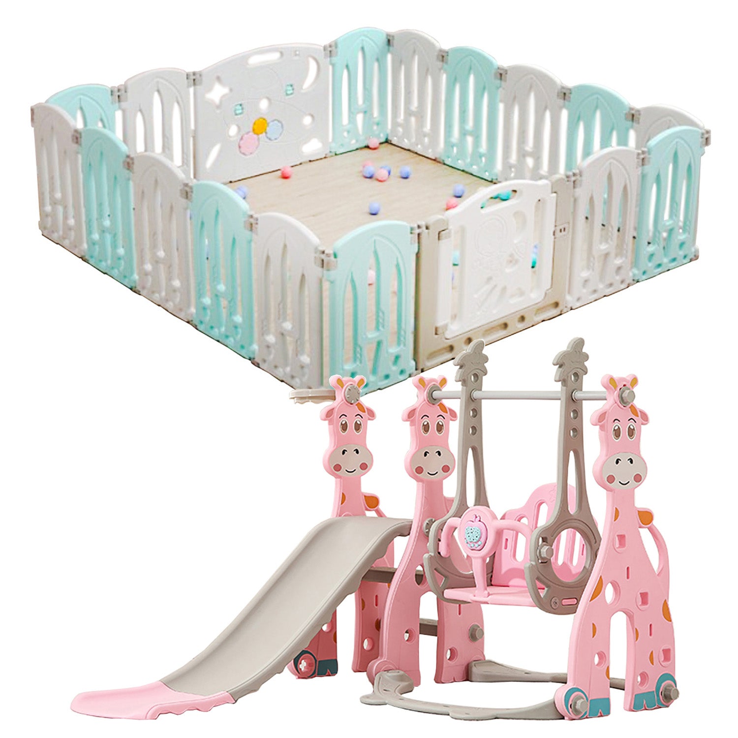 Combo corral plegable y mini parque