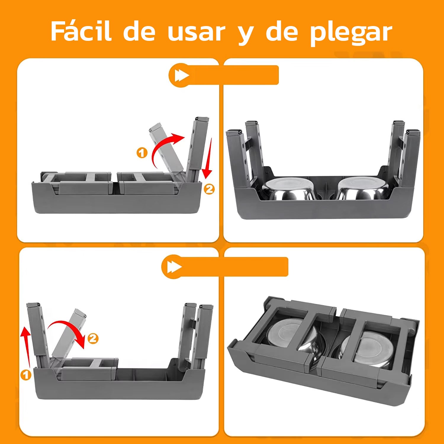Comedero bebedero altura ajustable mascotas