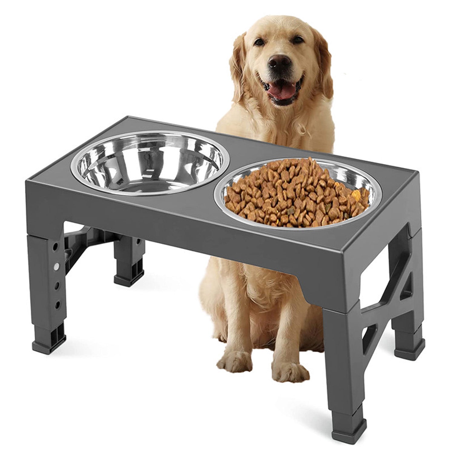 Comedero bebedero altura ajustable mascotas