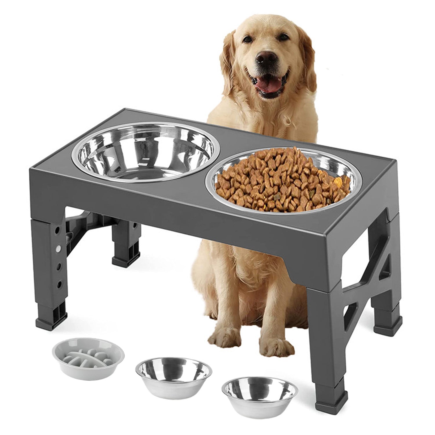 Comedero bebedero altura ajustable mascotas
