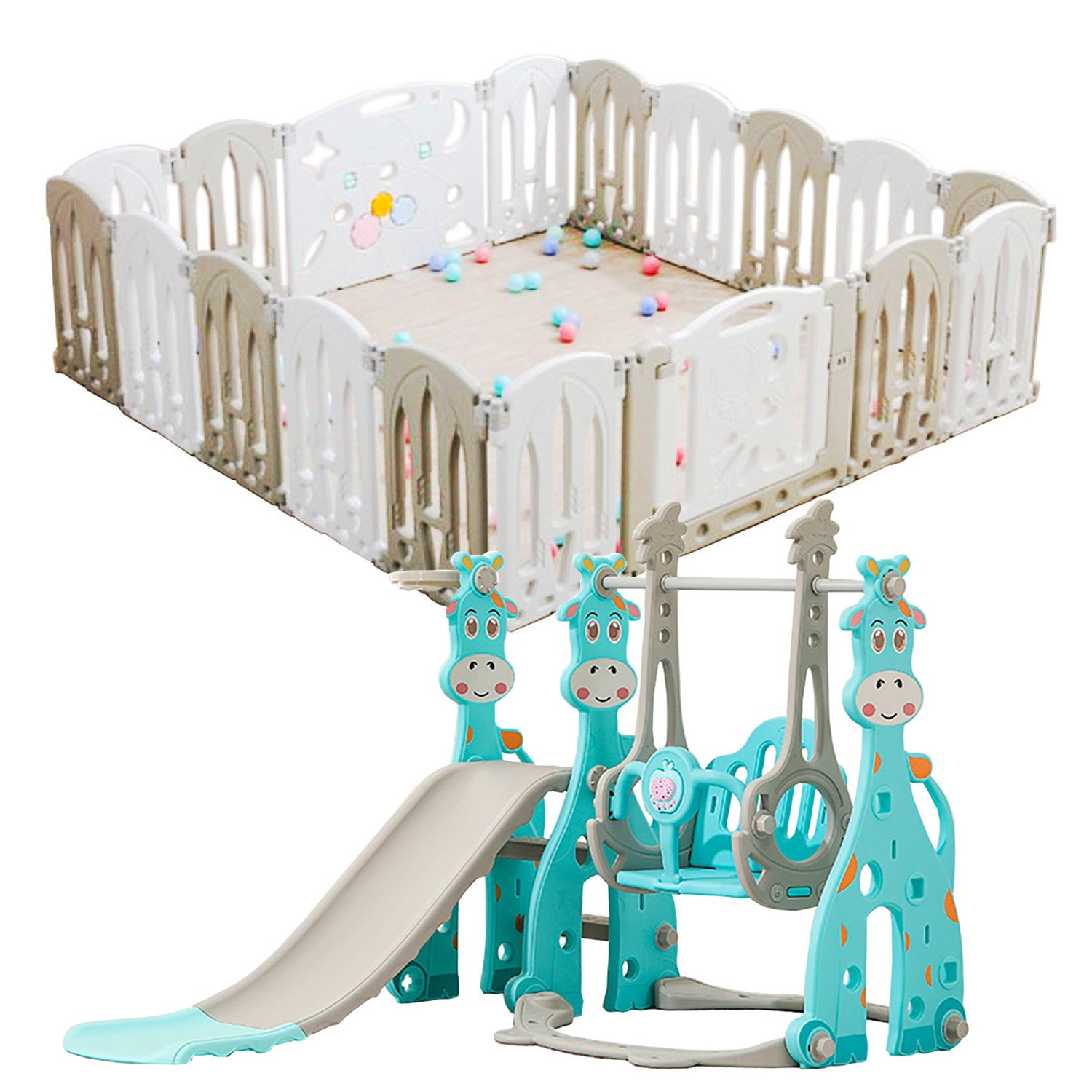 Combo corral plegable y mini parque