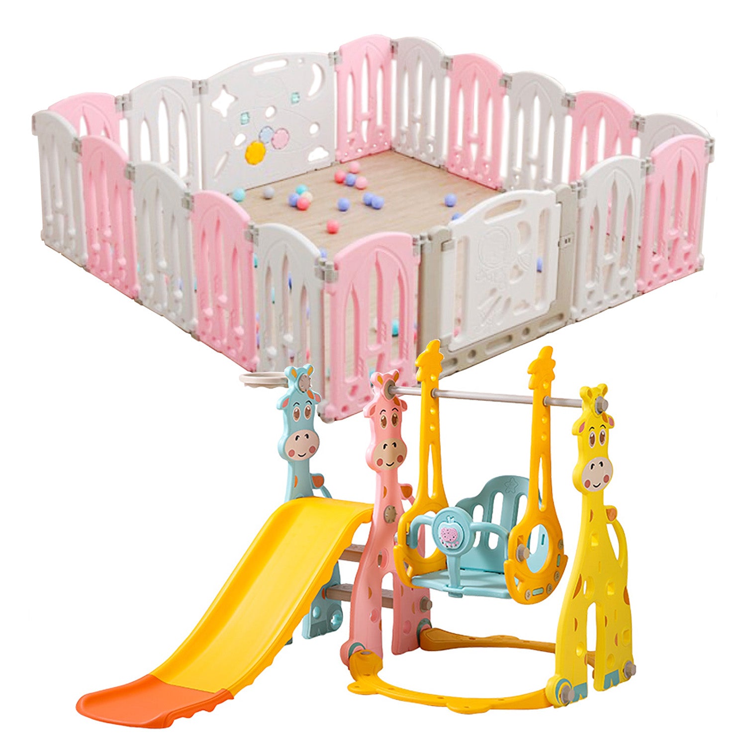 Combo corral plegable y mini parque