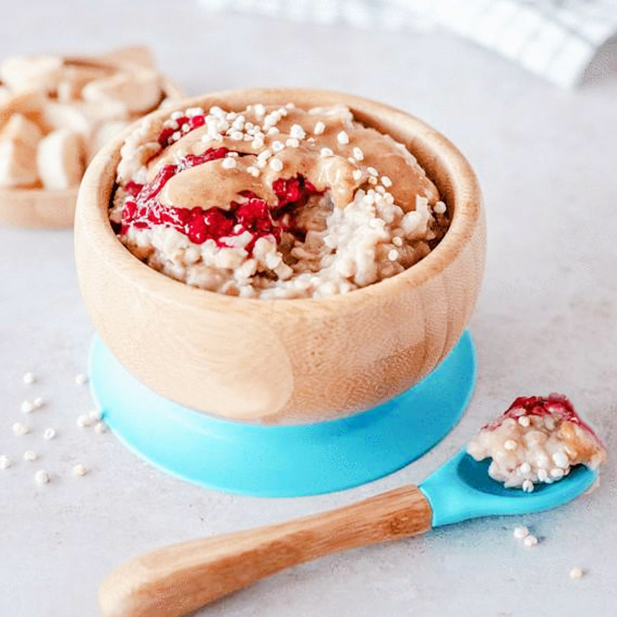 Bowl Bambú con Chupa y Cuchara