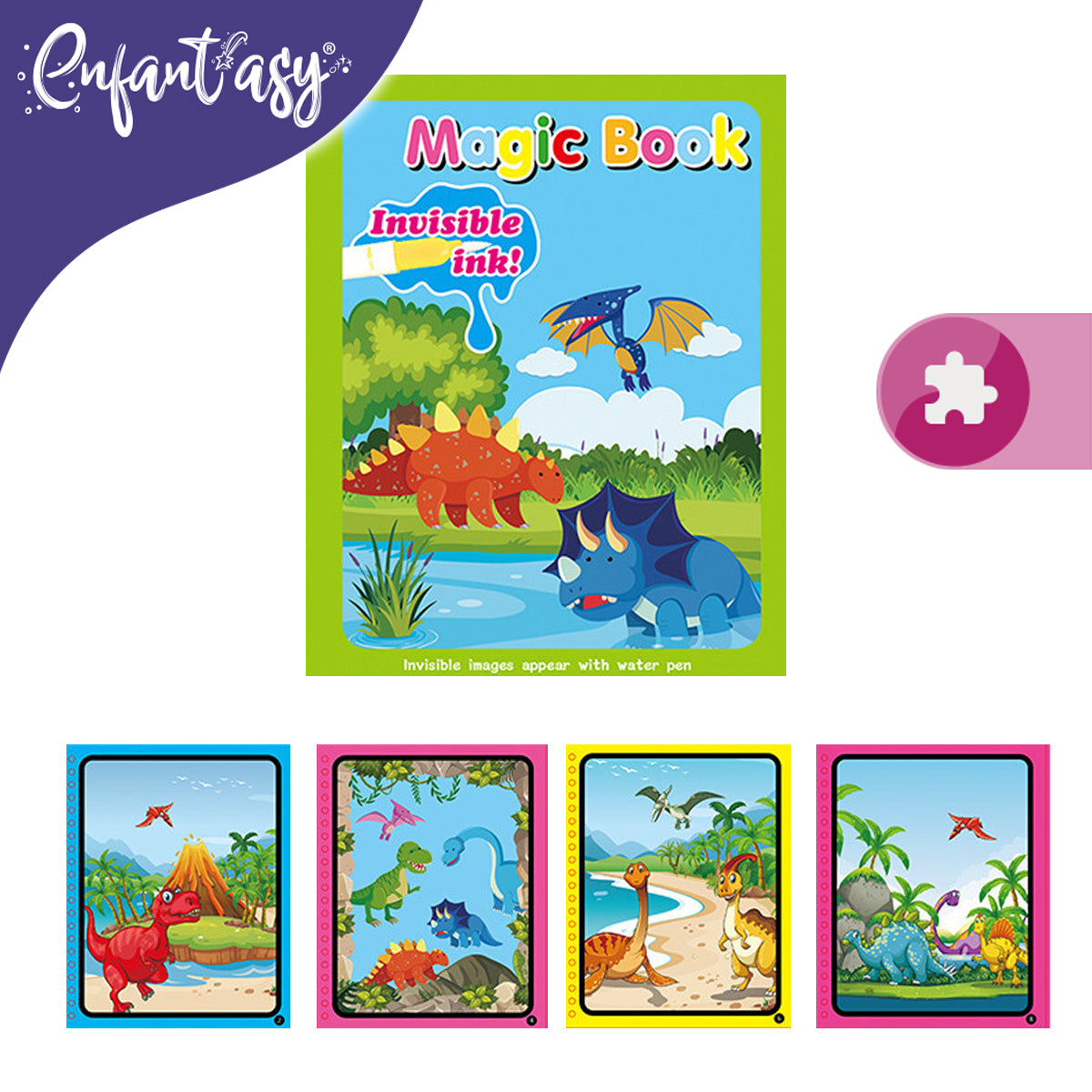 Libro para Colorear con Agua Reutilizable Didáctico