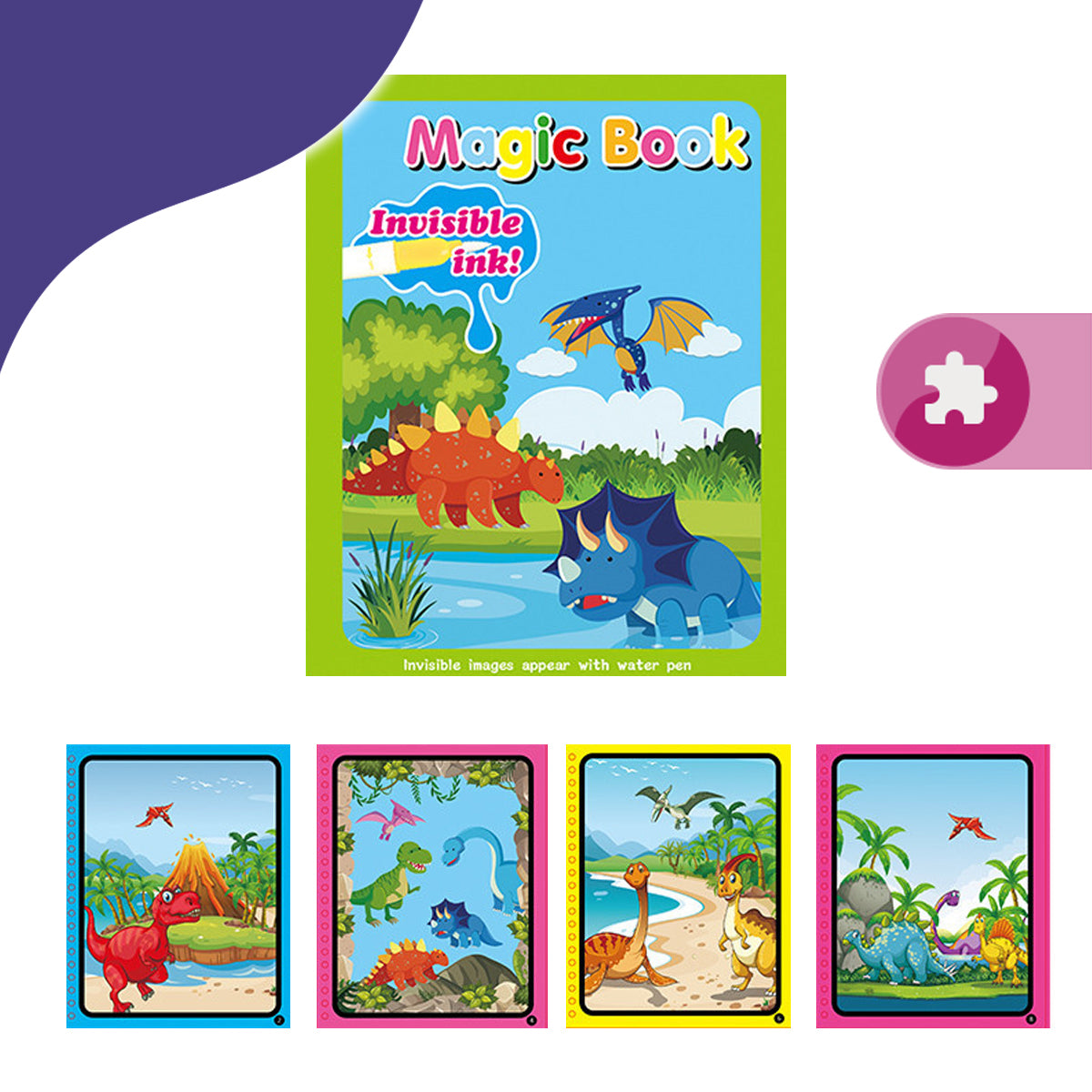 Libro para Colorear con Agua Reutilizable Didáctico