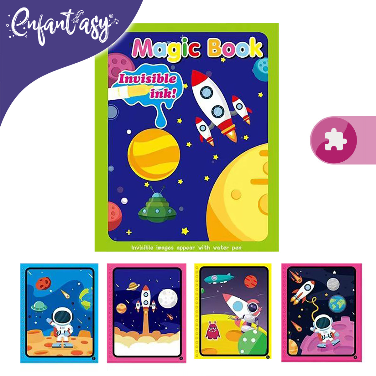 Libro para Colorear con Agua Reutilizable Didáctico