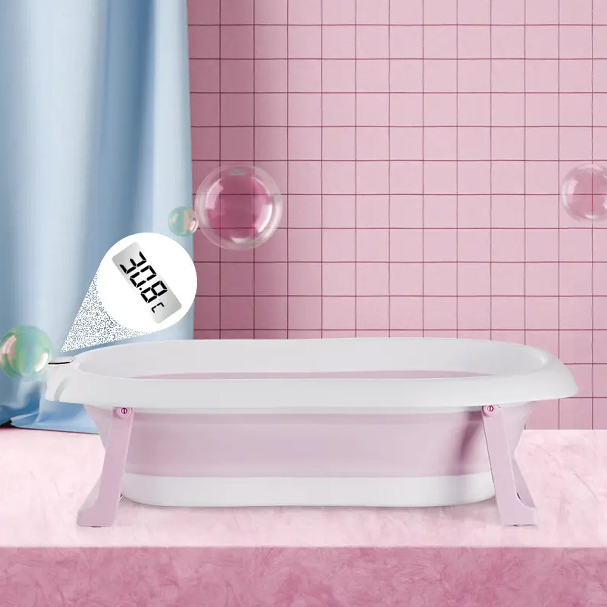 Tina plegable con termometro