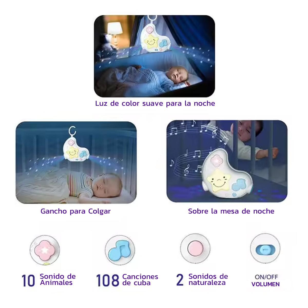 Lampara Proyector Musical con Control