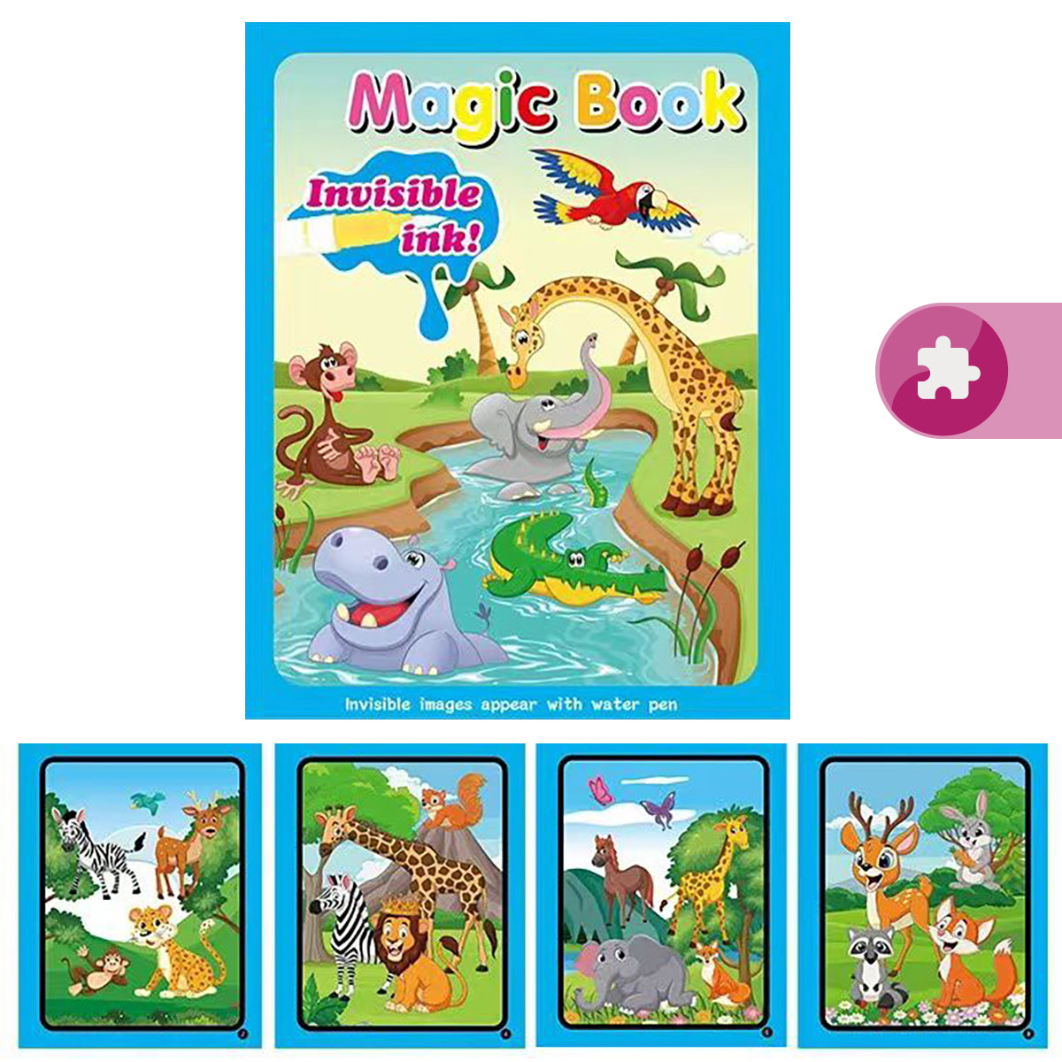 Libro para Colorear con Agua Reutilizable Didáctico