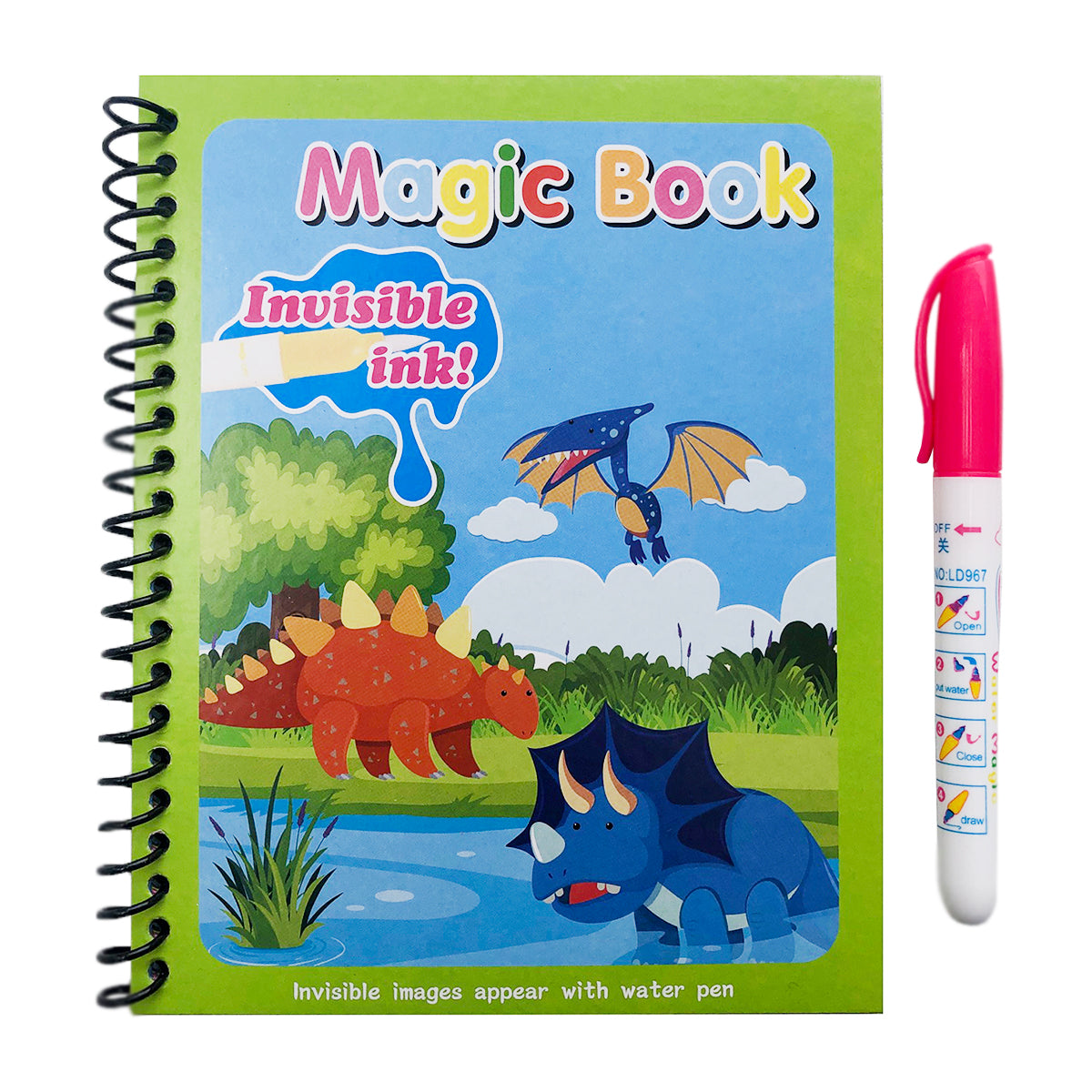 Libro para Colorear con Agua Reutilizable Didáctico