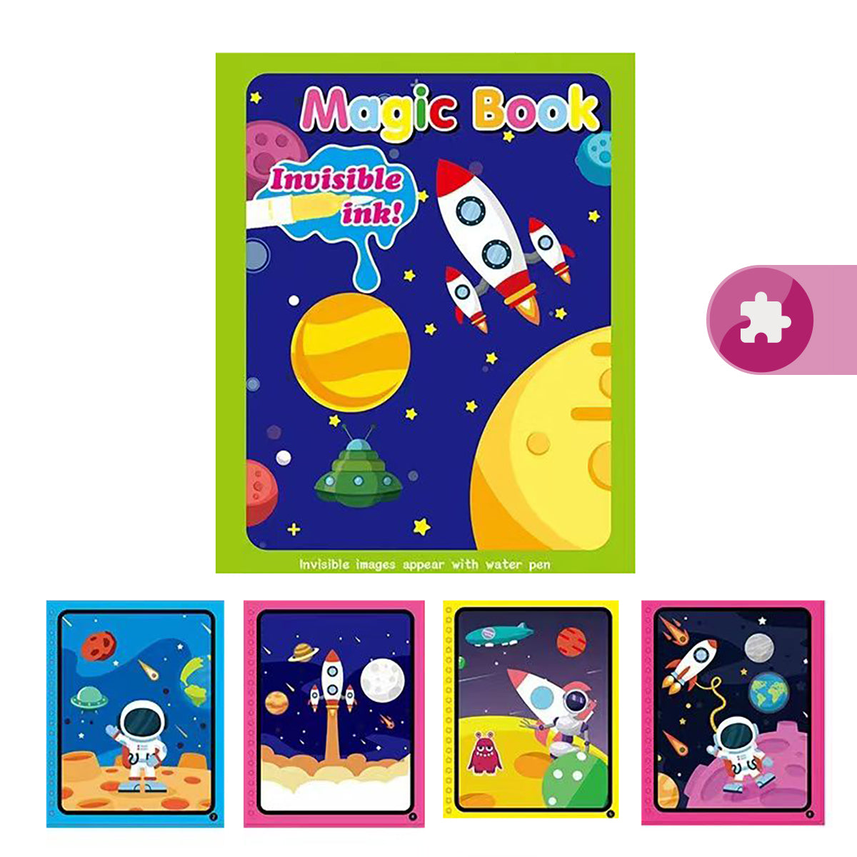 Libro para Colorear con Agua Reutilizable Didáctico