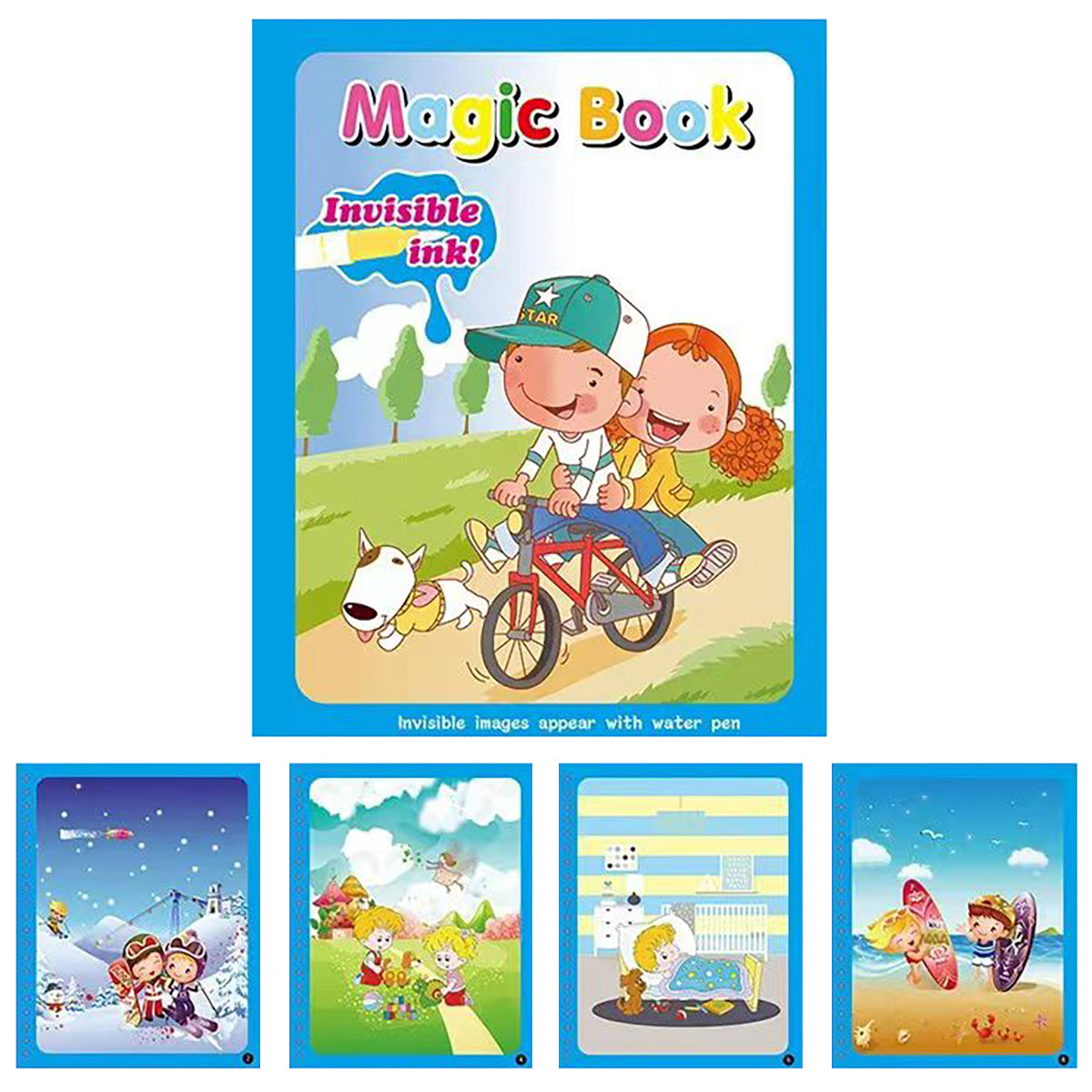 Libro para Colorear con Agua Reutilizable Didáctico