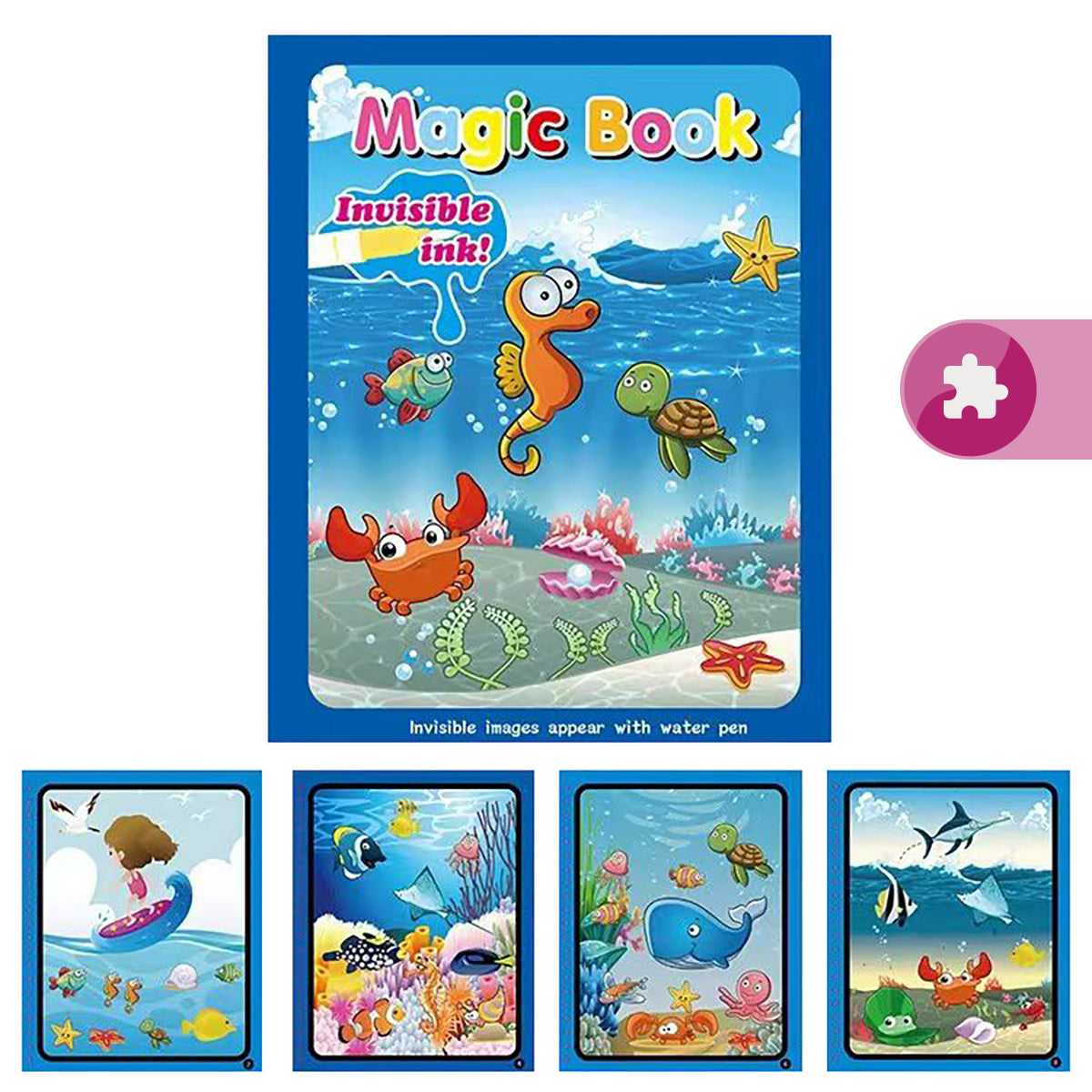 Libro para Colorear con Agua Reutilizable Didáctico