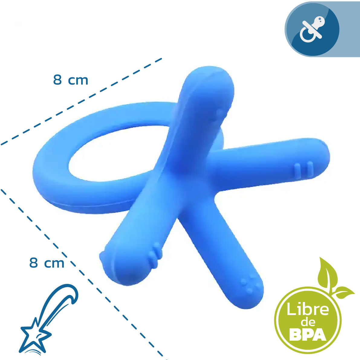 Set Mordedor Comotomo Rascaencias En Silicona Libre Bpa X2