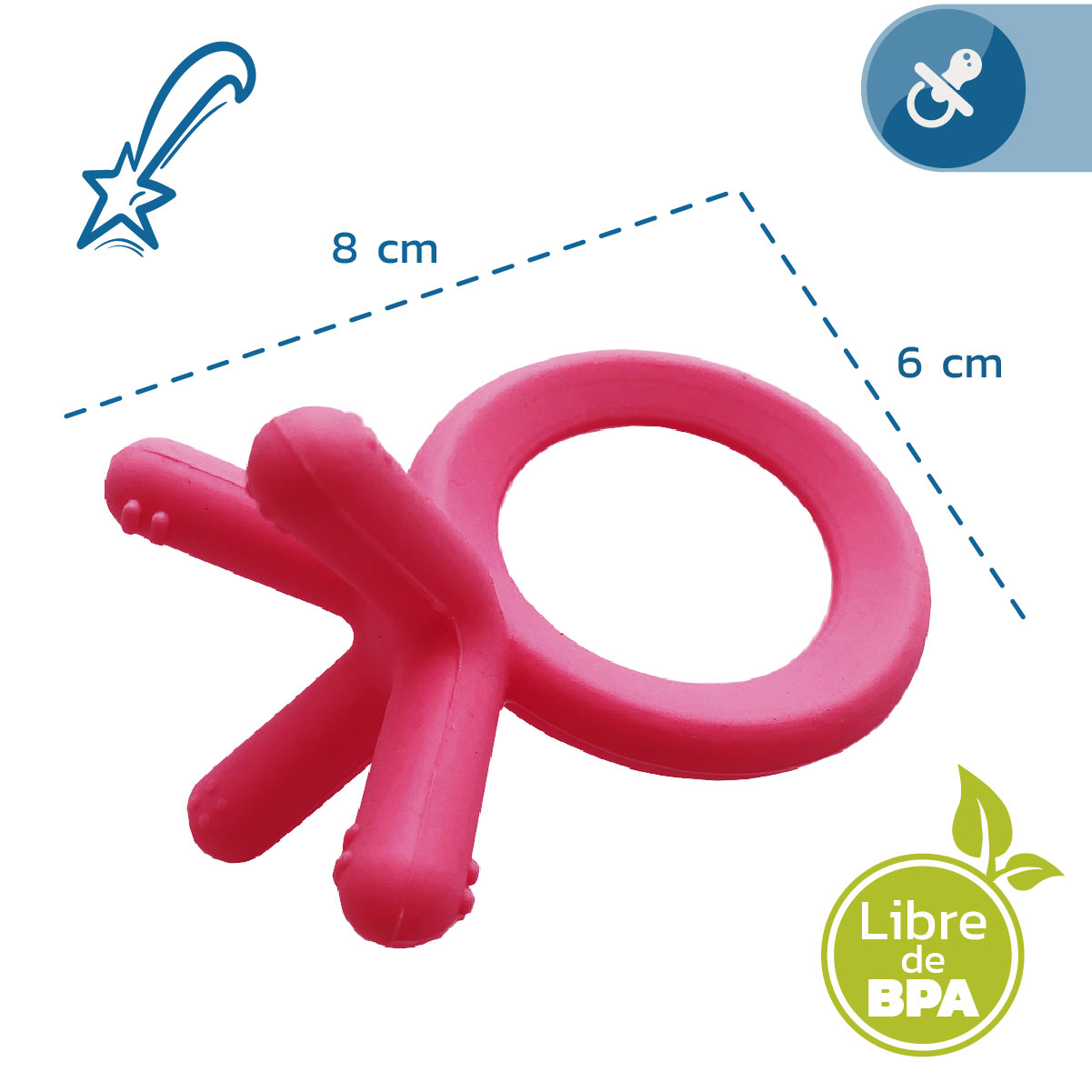 Set Mordedor Comotomo Rascaencias En Silicona Libre Bpa X2