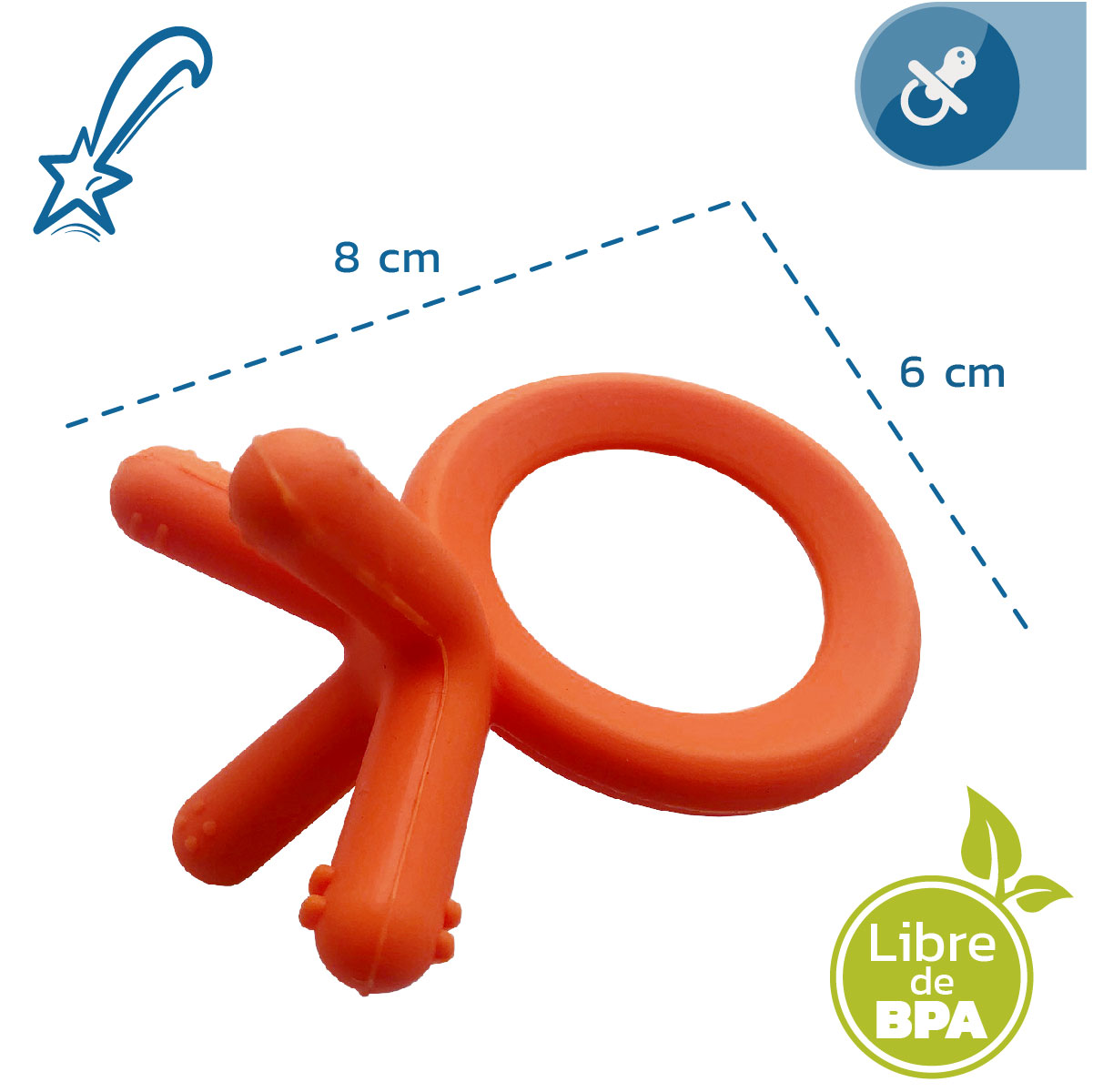 Set Mordedor Comotomo Rascaencias En Silicona Libre Bpa X2