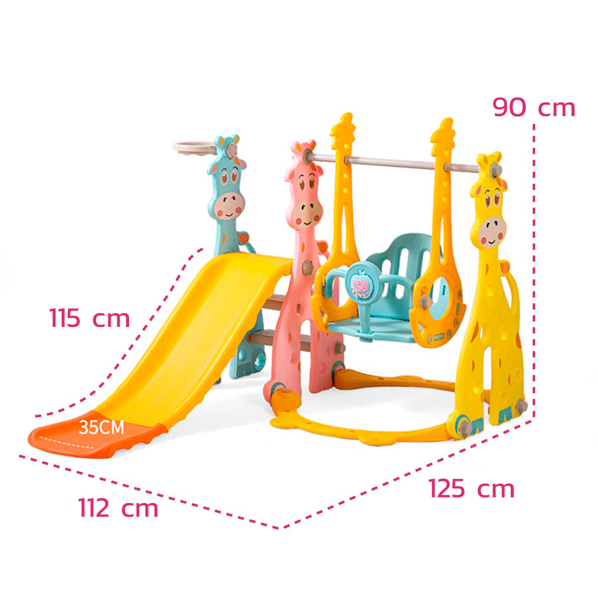 Mini Parque 3 en 1 Columpio + Rodadero