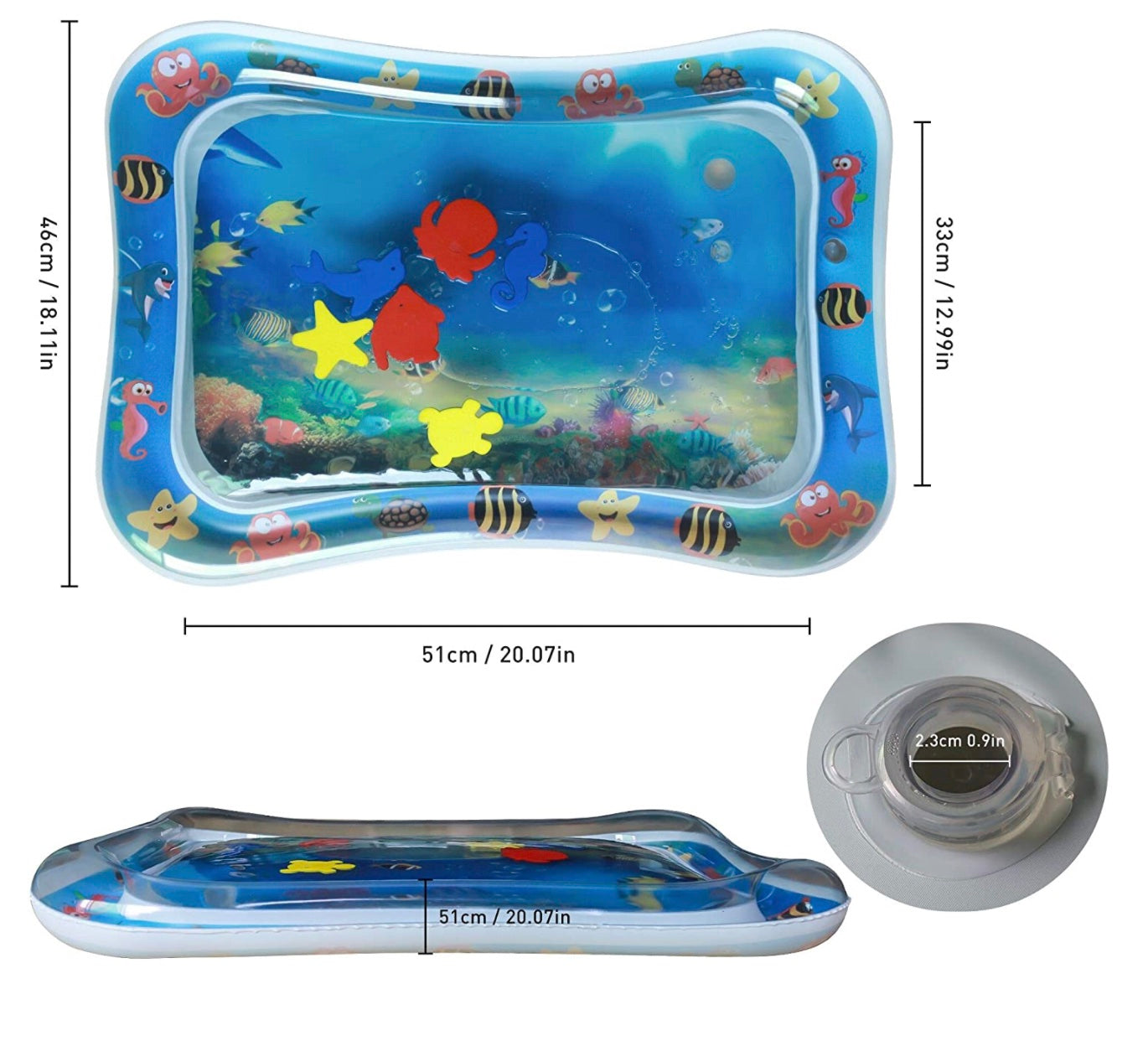 Tapete de estimulación con agua