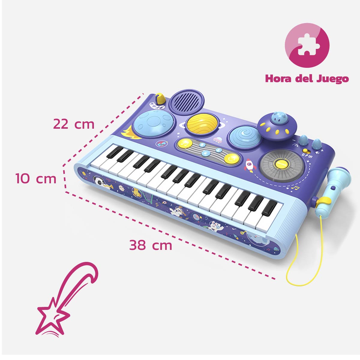 Piano Grande bateria con microfono