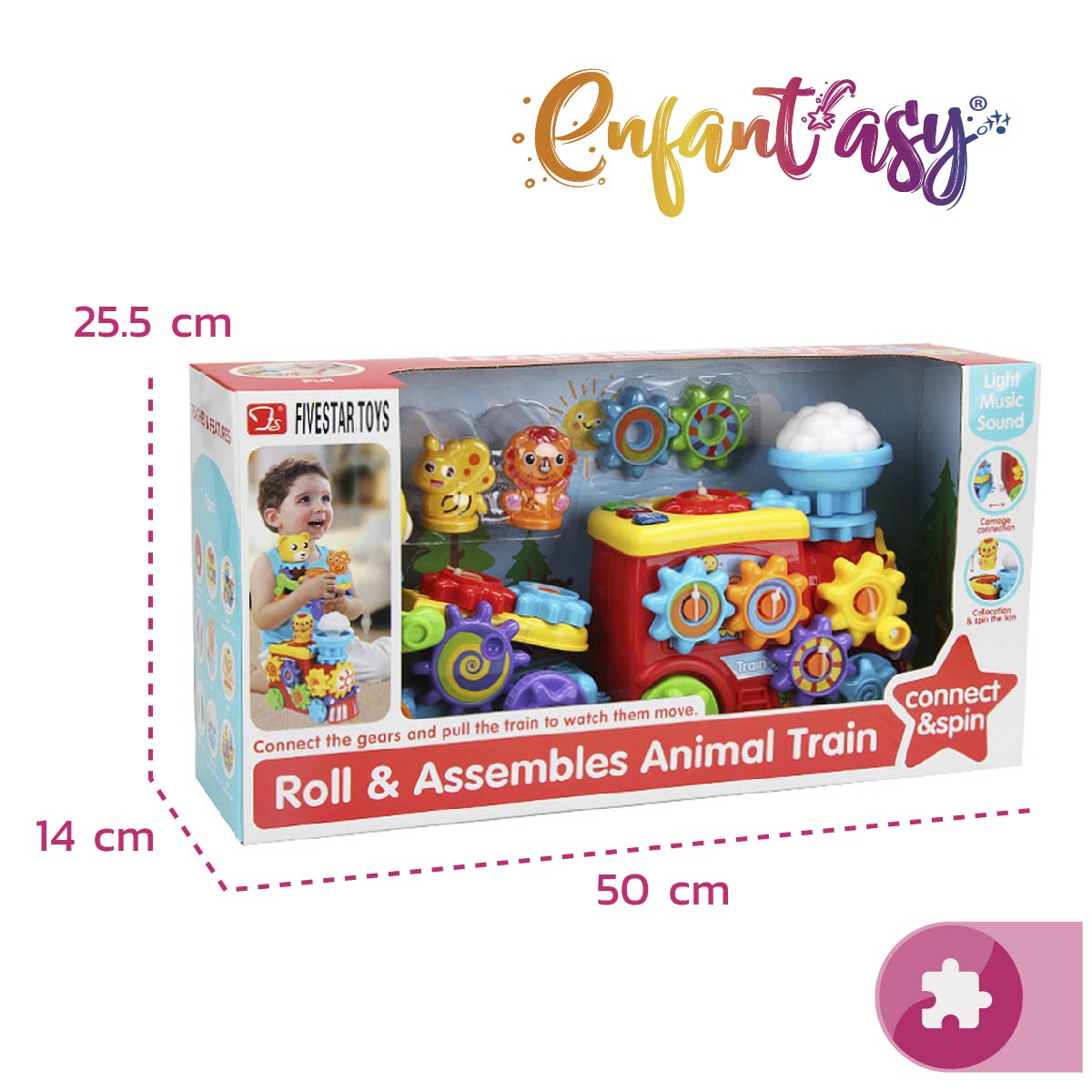 Tren Infantil con Engranaje, Luces y Sonido