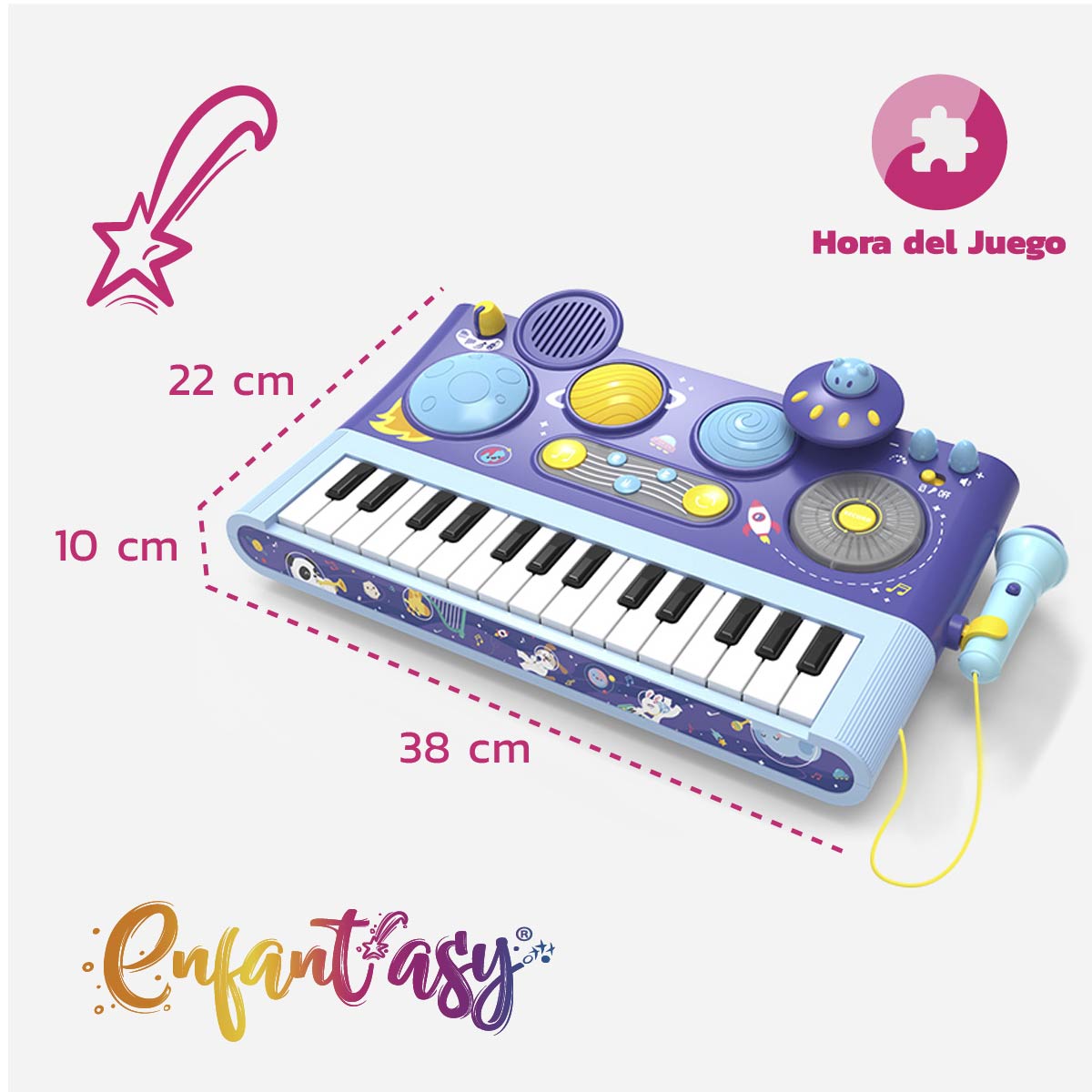 Piano Grande bateria con microfono