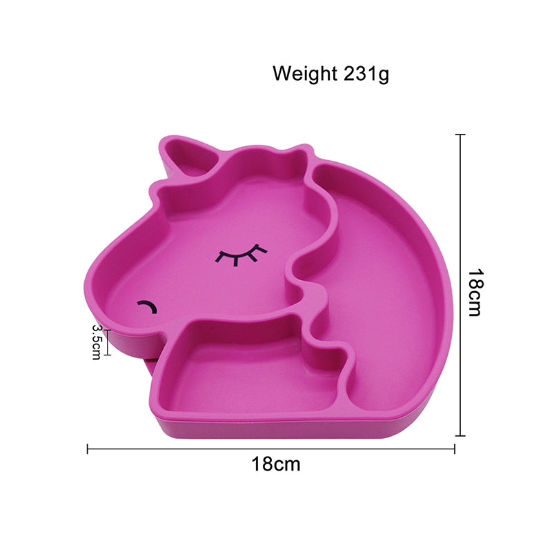 Plato en Silicona Unicornio